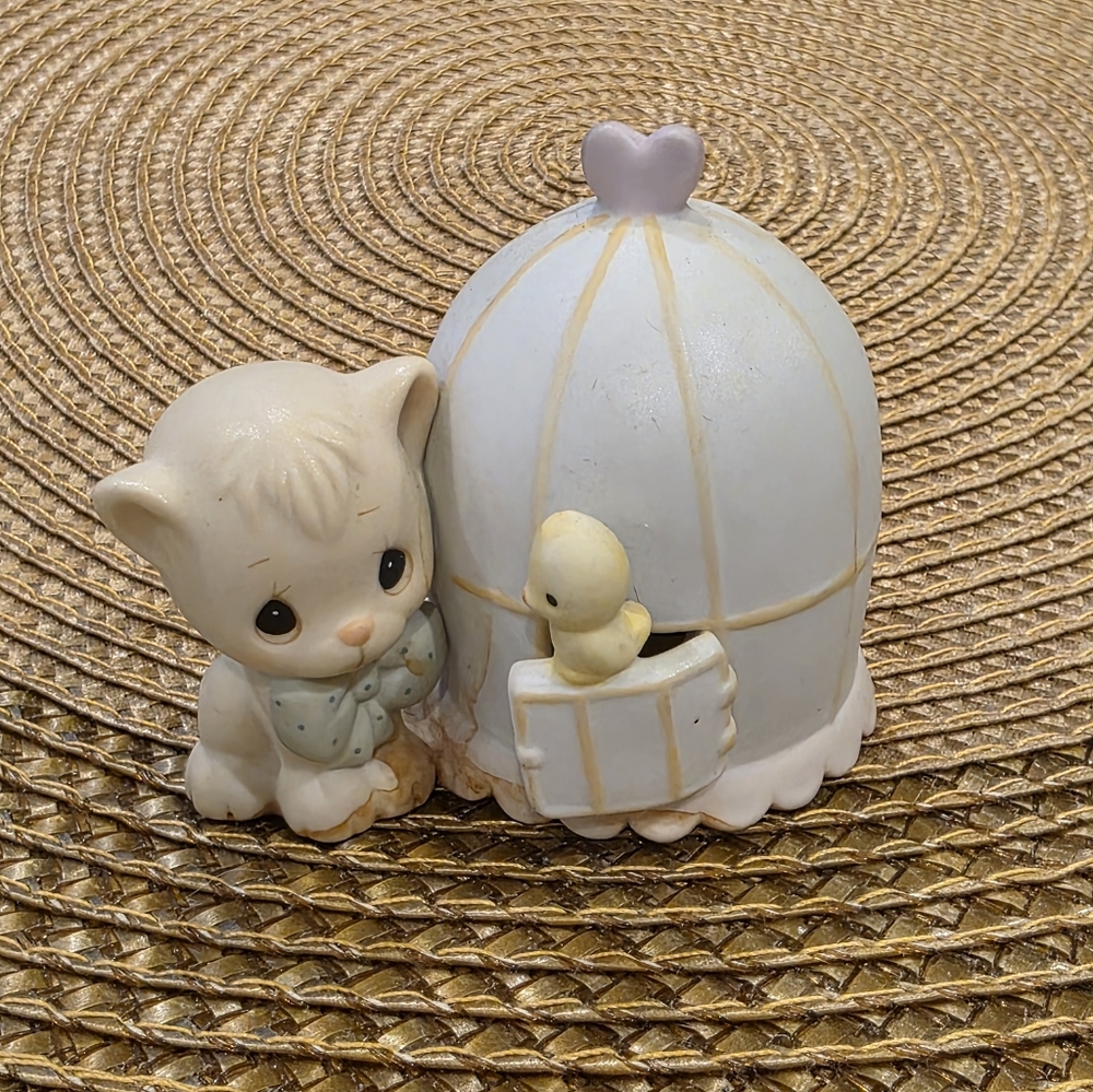 Precious Moments Can't Be Without You Cat and Bird Figurine